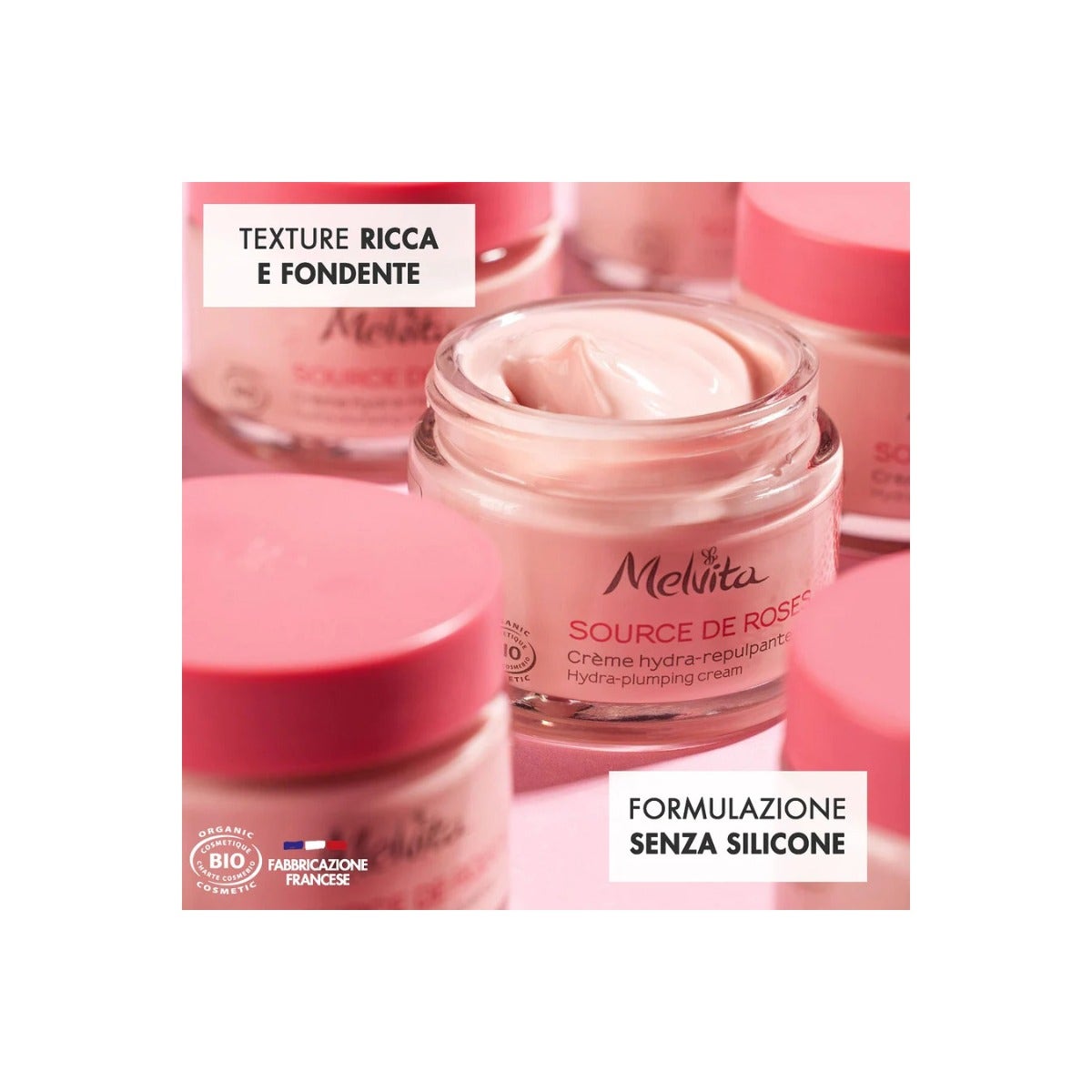 Melvita Crema Idratante Rimpolpante Source De Roses 50ml
