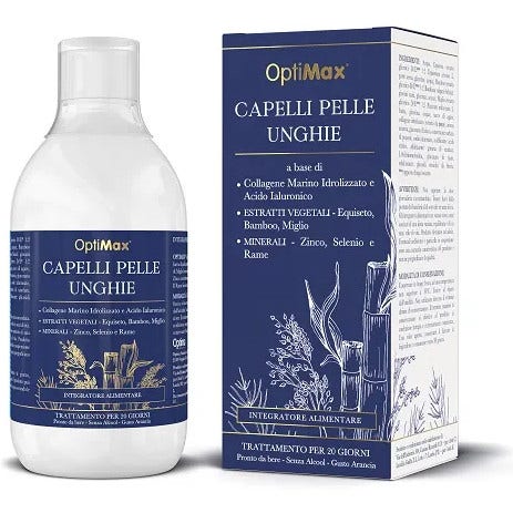 Optimax Complément alimentaire pour cheveux/peau/ongles 500 ml