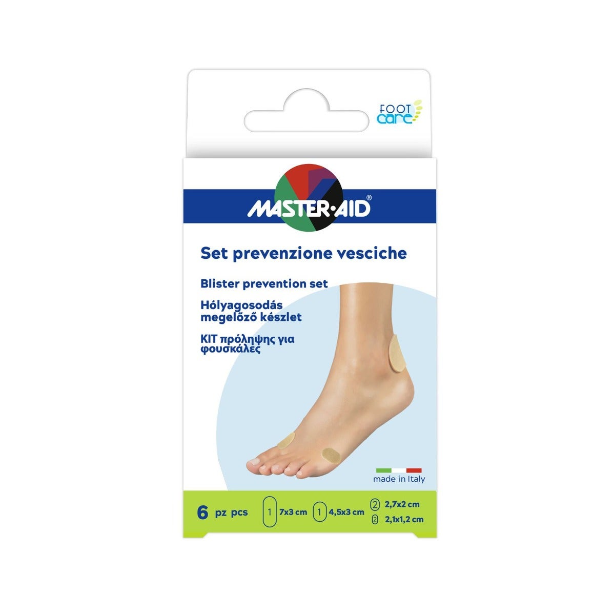 Master-Aid Kit de prévention des ampoules, pansements pour les pieds, 6 pièces