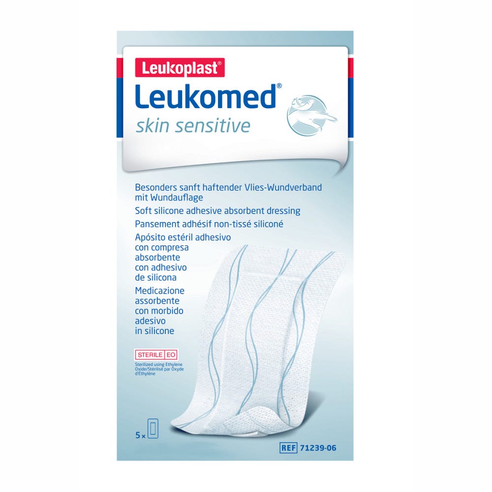 Leukoplast Leukomed Skin Sensitive Pansement adhésif 8 x 15 cm, 5 pièces