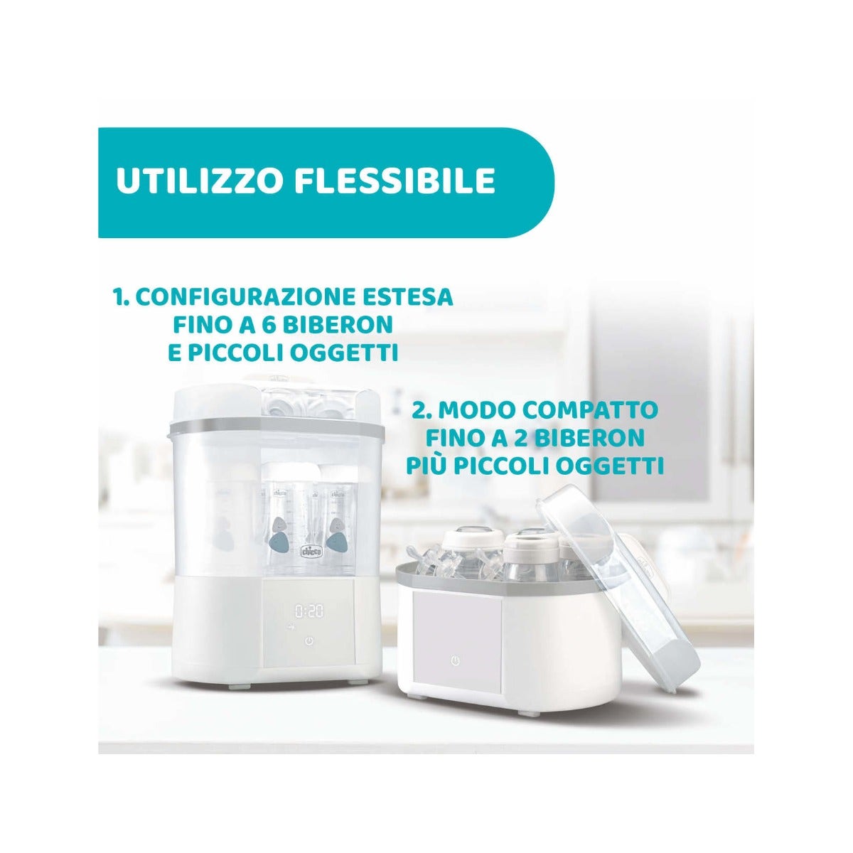 Chicco Sterilizzatore Con Asciugatura Rapido Per Biberon E Piccoli Oggetti