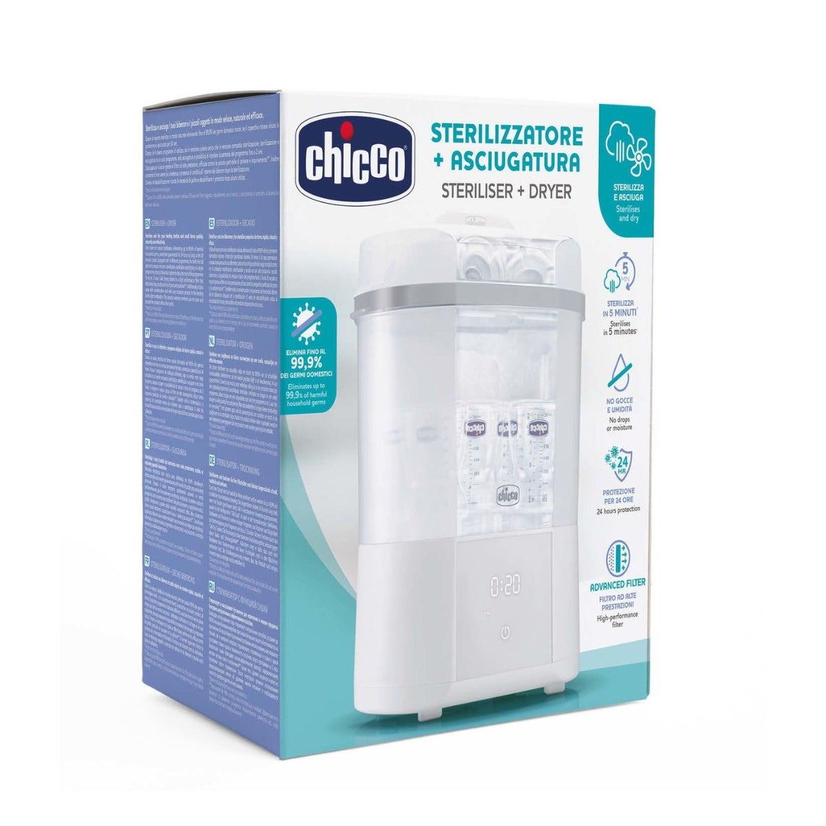 Chicco Sterilizzatore Con Asciugatura Rapido Per Biberon E Piccoli Oggetti