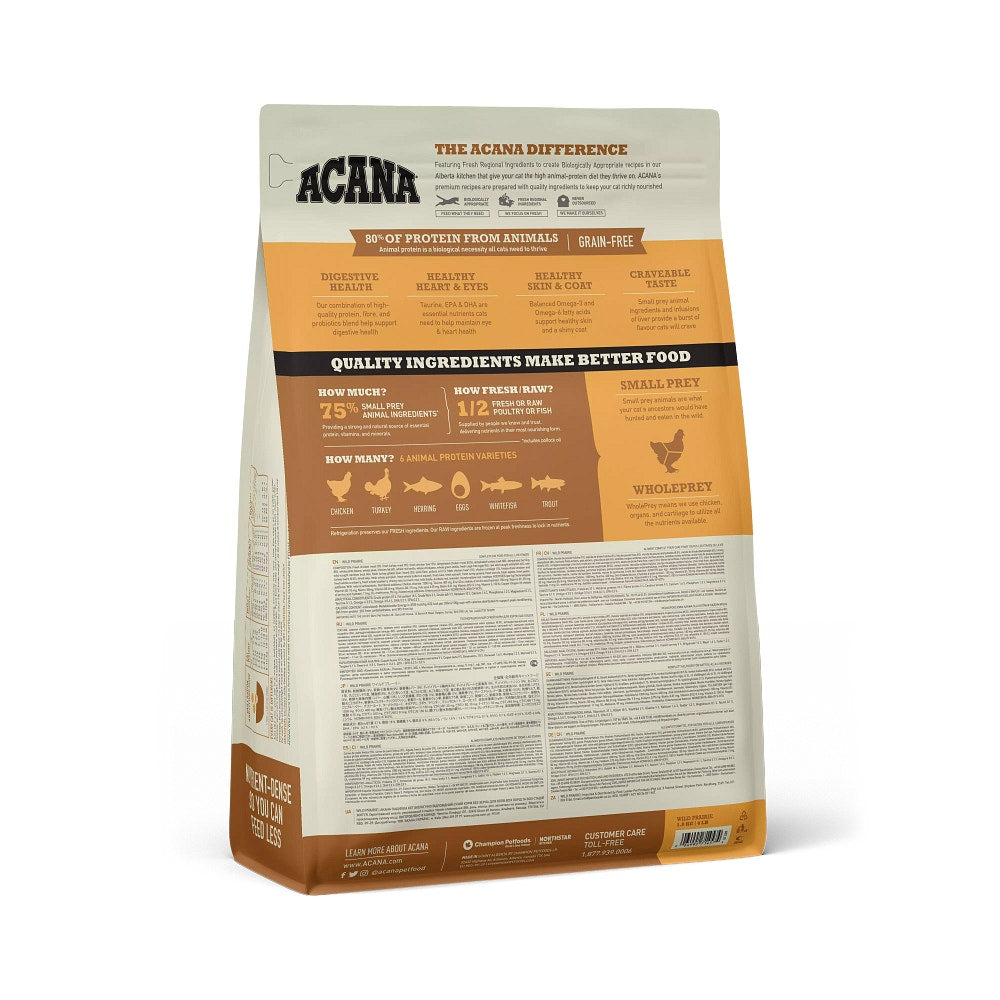 Acana Chat Wild Prairie All Life Stages Croquettes Volaille et Poisson Sac de 340 g