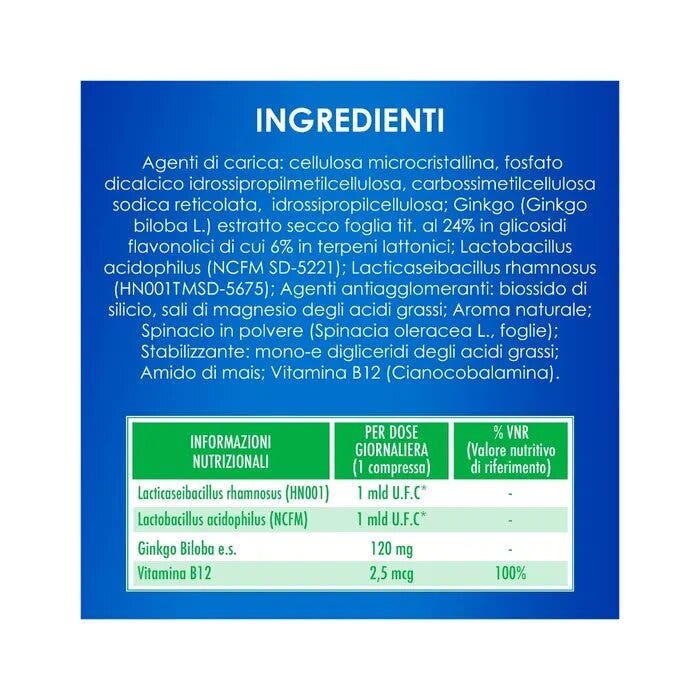 Enterogermina Active Age Vitamine B12 Ferments Lactiques Probiotiques Bien-être Flore Intestinale Antioxydant Réduction de la Fatigue 28 comprimés