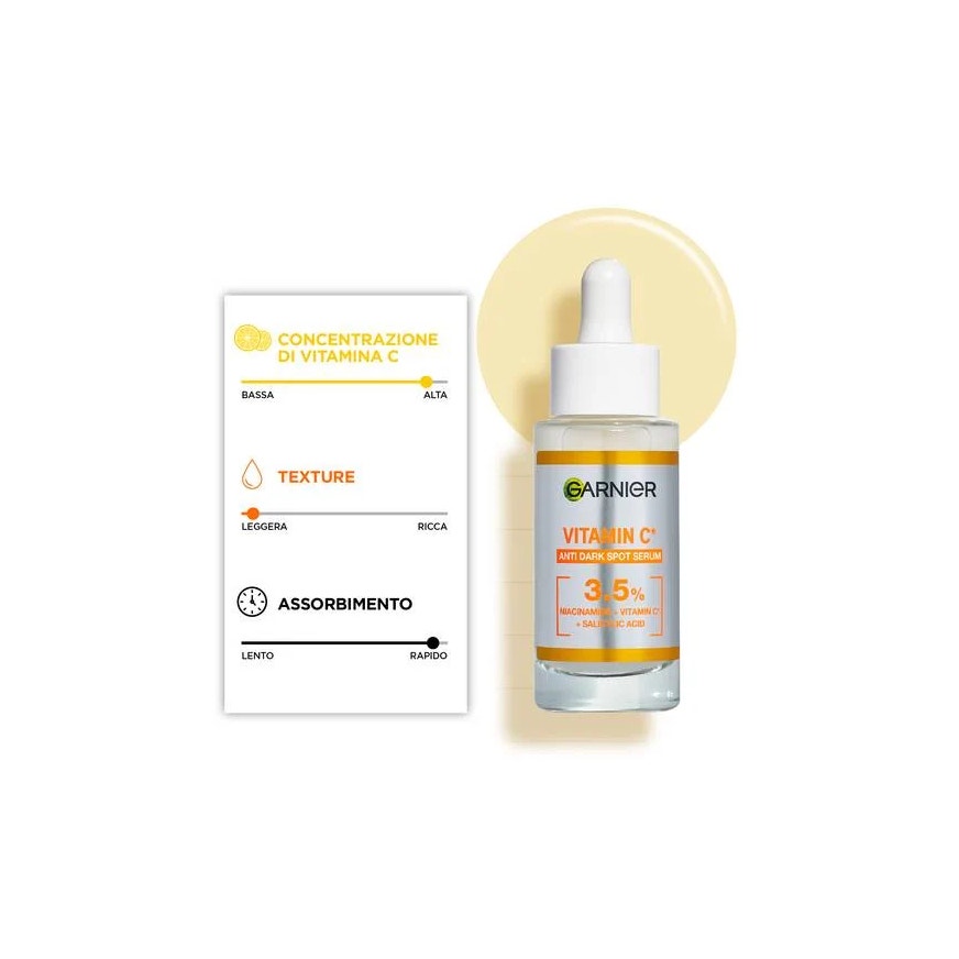 Garnier Siero Vitamin C Anti-Macchie Viso 30ml
