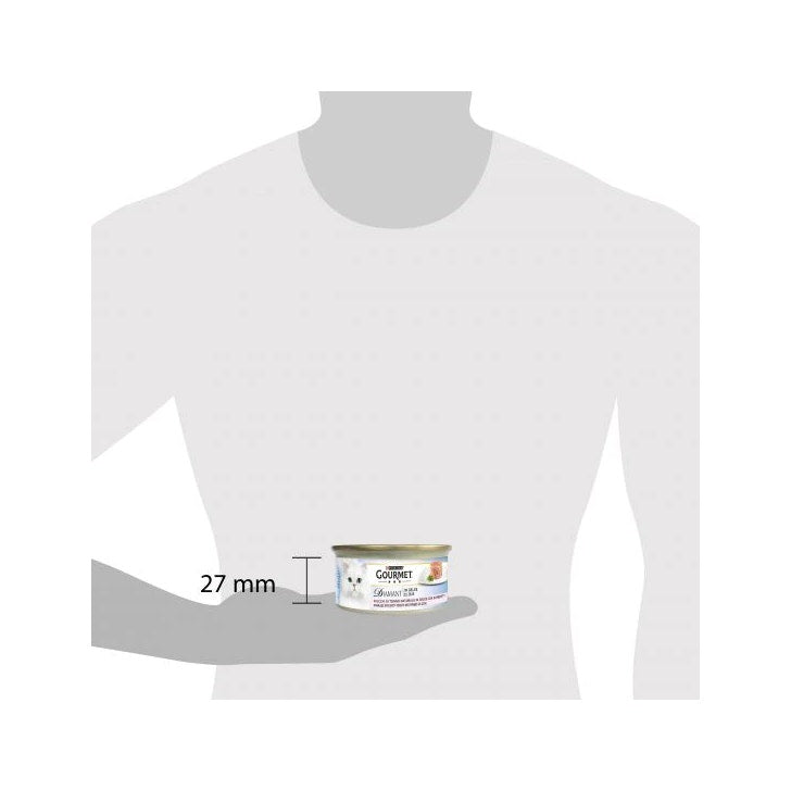 Purina Gourmet Diamant Fiocchi Tonno Naturale Gelée Con Gamberetti Per Gatti Lattina 85g