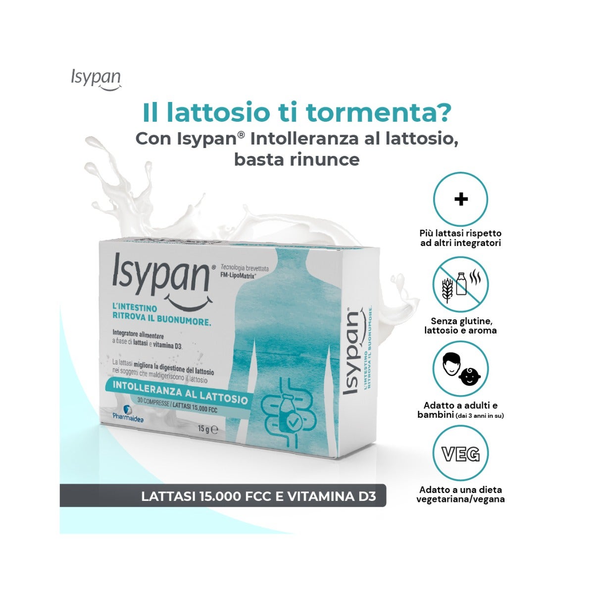 Isypan Intolérance au lactose 30 comprimés