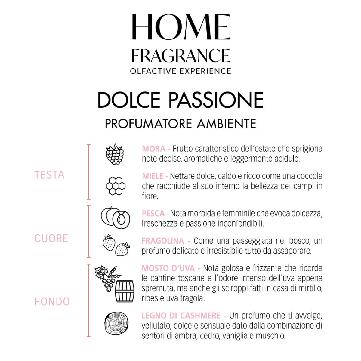 Home Fragrance Profumatore Ambiente Dolce Passione 250ml