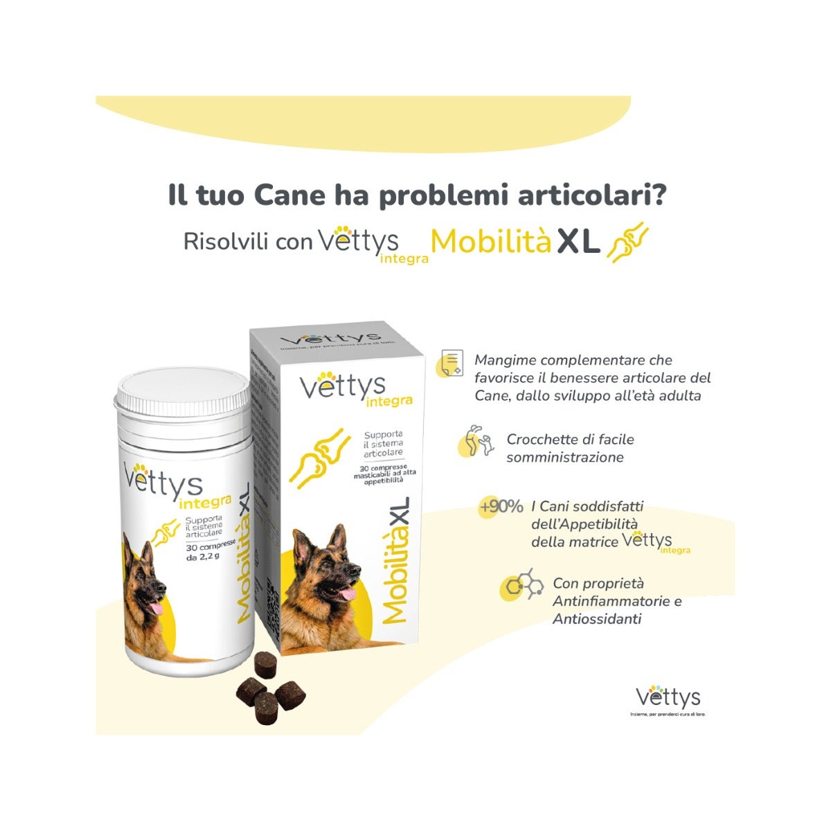 Vettys Integra Mobilità Per Cani Taglia XL 30 Compresse