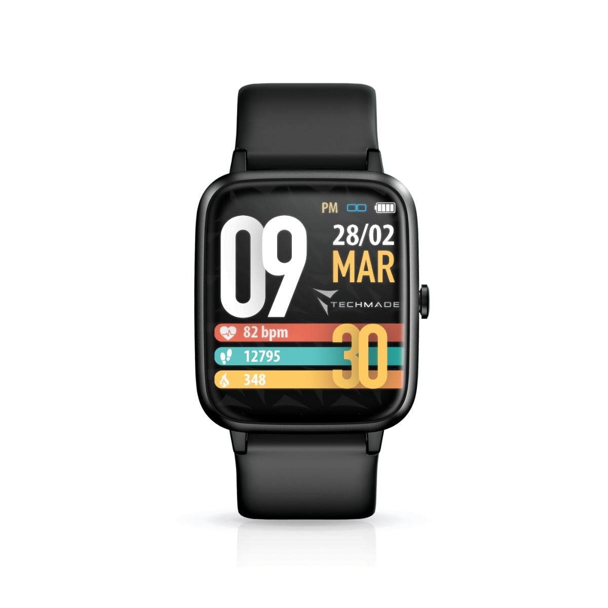 Techmade Smartwatch Sport Con GPS Integrato Colore Black