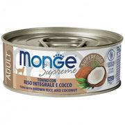Monge Supreme Thon, Riz Complet et Noix de Coco - Nourriture humide pour chats adultes 80 g