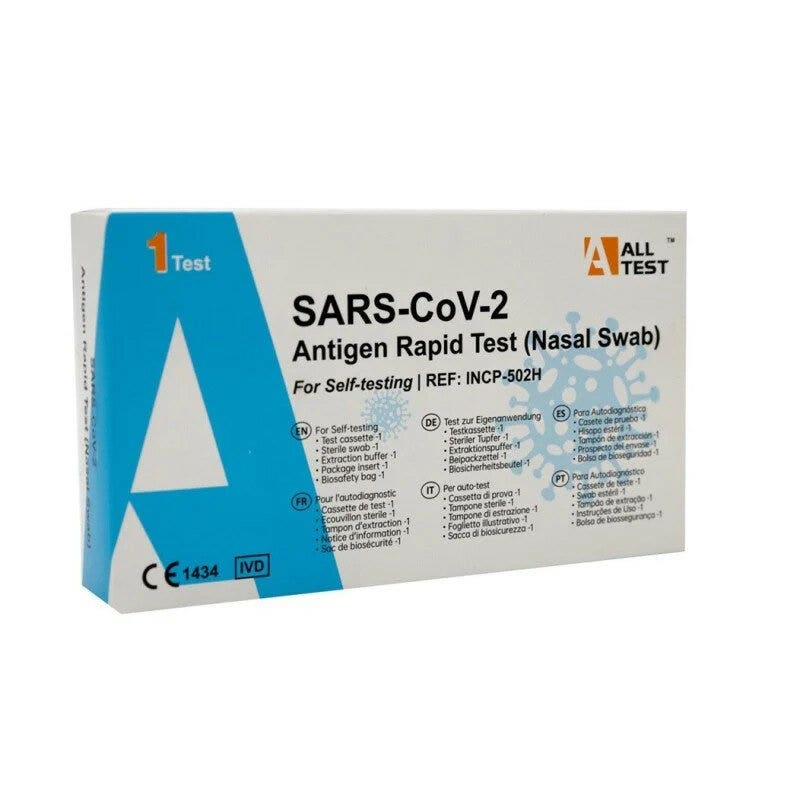 Alltest Test Antigenico Rapido Covid-19 Tamponi Nasali