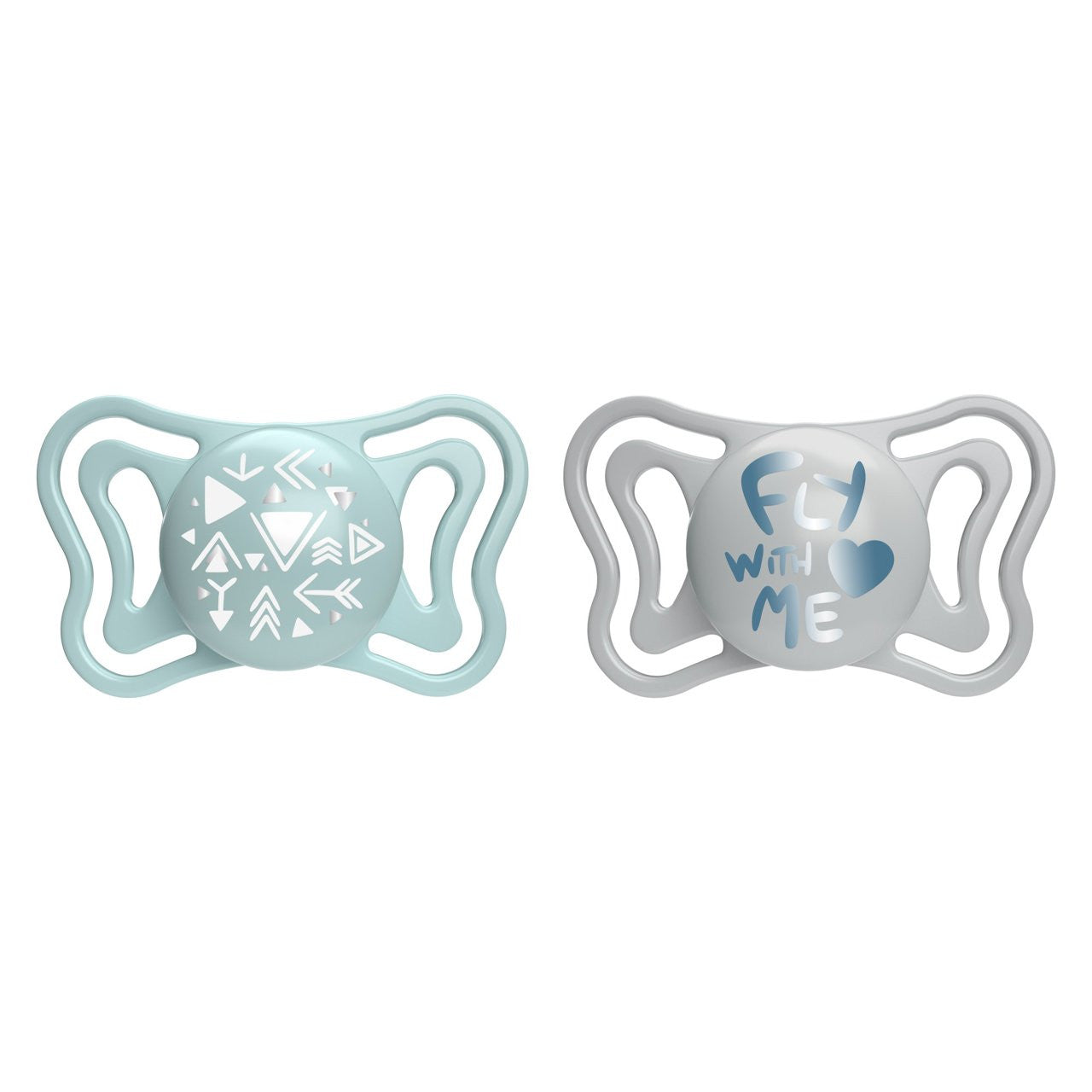 Chicco Physoforma Light Sucette en silicone bleu clair, 2 pièces, 2-6 mois