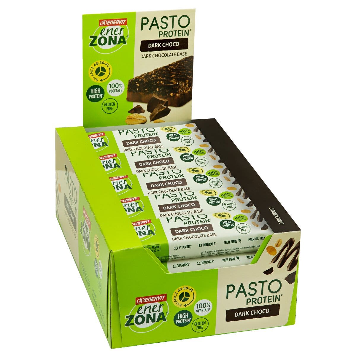 Enerzona Pasto Protein Dark Choco 25 Barrette Da 55g
