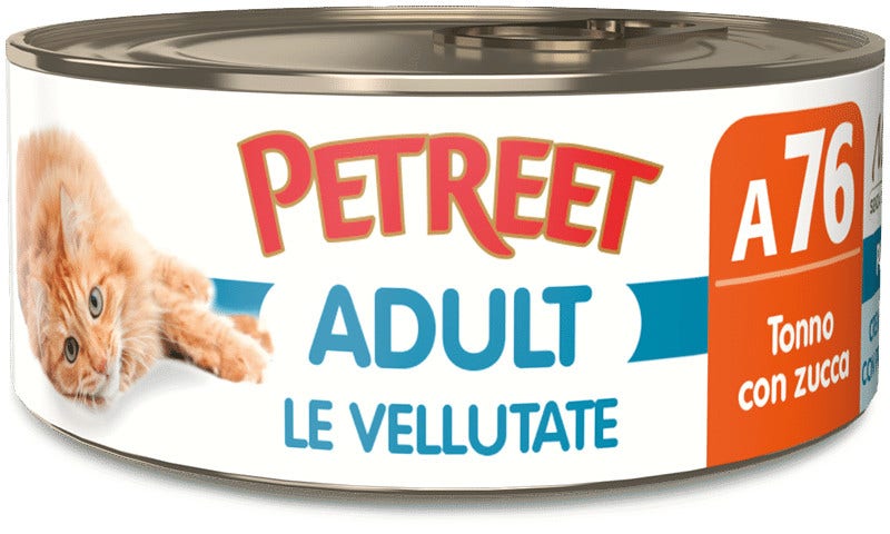 Petreet Purée de thon à la courge, nourriture humide pour chat adulte, pot de 70 g