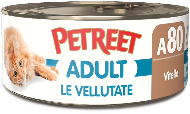 Petreet Velouté de veau, nourriture humide pour chat adulte, pot de 70 g