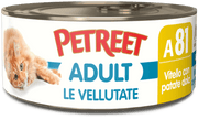 Petreet Velouté de veau aux patates douces, nourriture humide pour chat adulte, boîte de 70 g