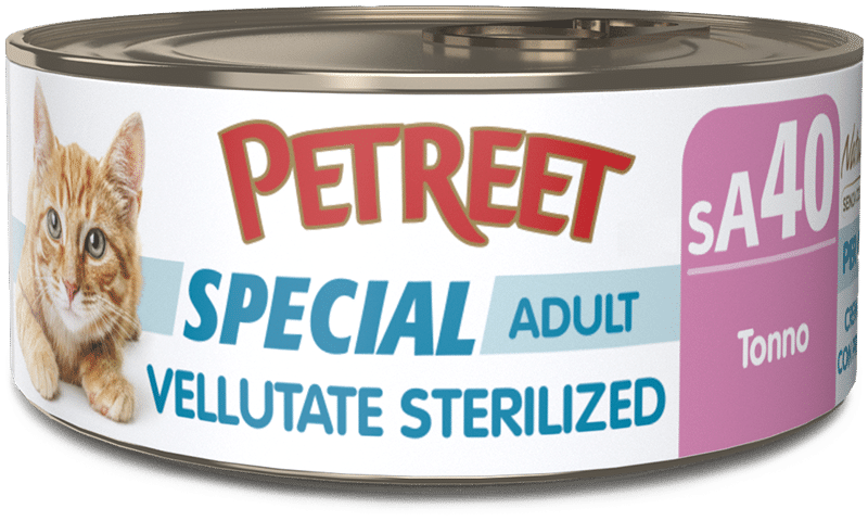 Petreet Velouté au thon, nourriture humide pour chat stérilisé, pot de 70 g