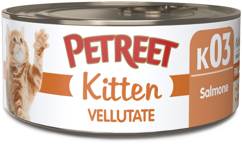 Petreet Velouté au saumon, nourriture humide pour chatons, pot de 60 g