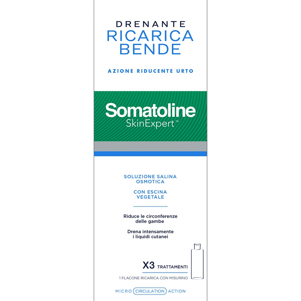 Somatoline Skin Expert Bandages amincissants et drainants, kit de recharge 420 ml
