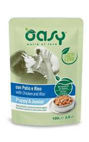 Oasy Lanières en sauce au poulet et au riz pour chatons, sachet de 100 g
