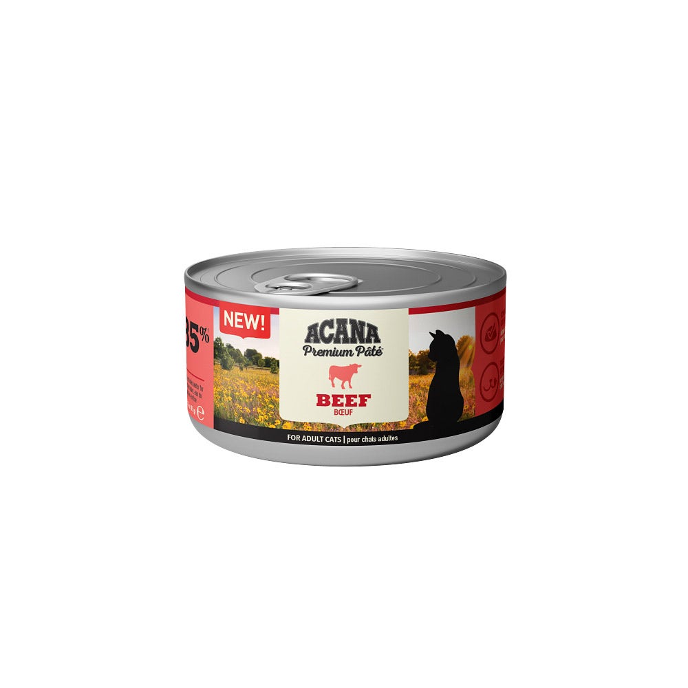 Acana Nourriture humide pour chat Premium, pâté au bœuf, boîte de 85 g