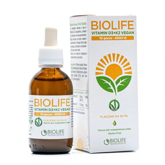 Biolife Vitamine D3+K2 Gouttes végétaliennes 50 ml