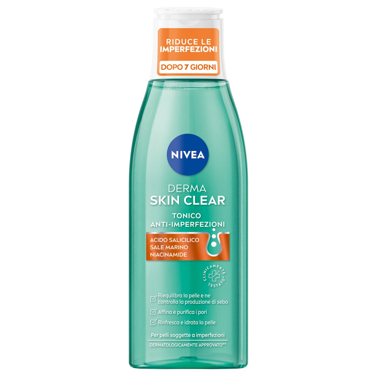 Nivea Derma Skin Clear Tonique Anti-imperfections Tonique Visage Pour le Soin de la Peau Grasse 200 ml