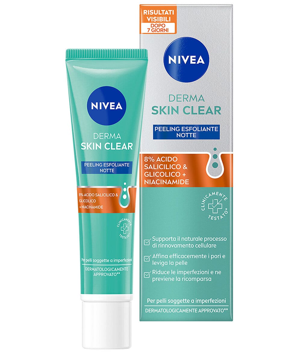 Nivea Derma Skin Clear Peeling Anti-imperfections Exfoliant Visage Pour Les Soins De La Peau 40 ml