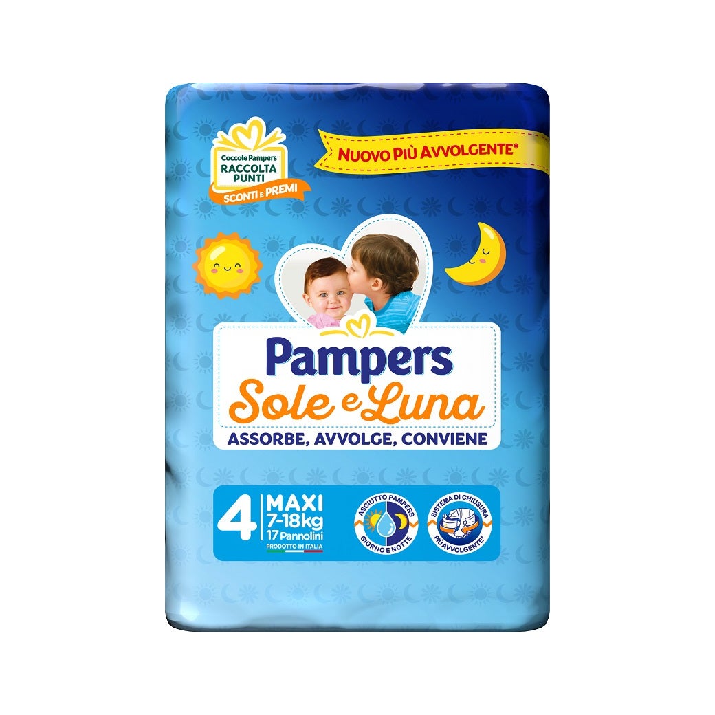 Pampers Sole e Luna Couches taille 4 Maxi (7-18 kg) 17 pièces