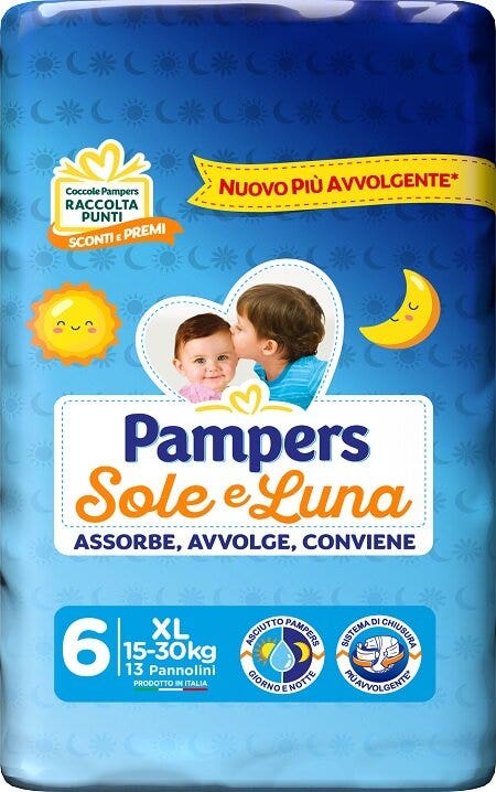 Pampers Sole Luna Couches taille 6 XL (15-30 kg) 13 pièces
