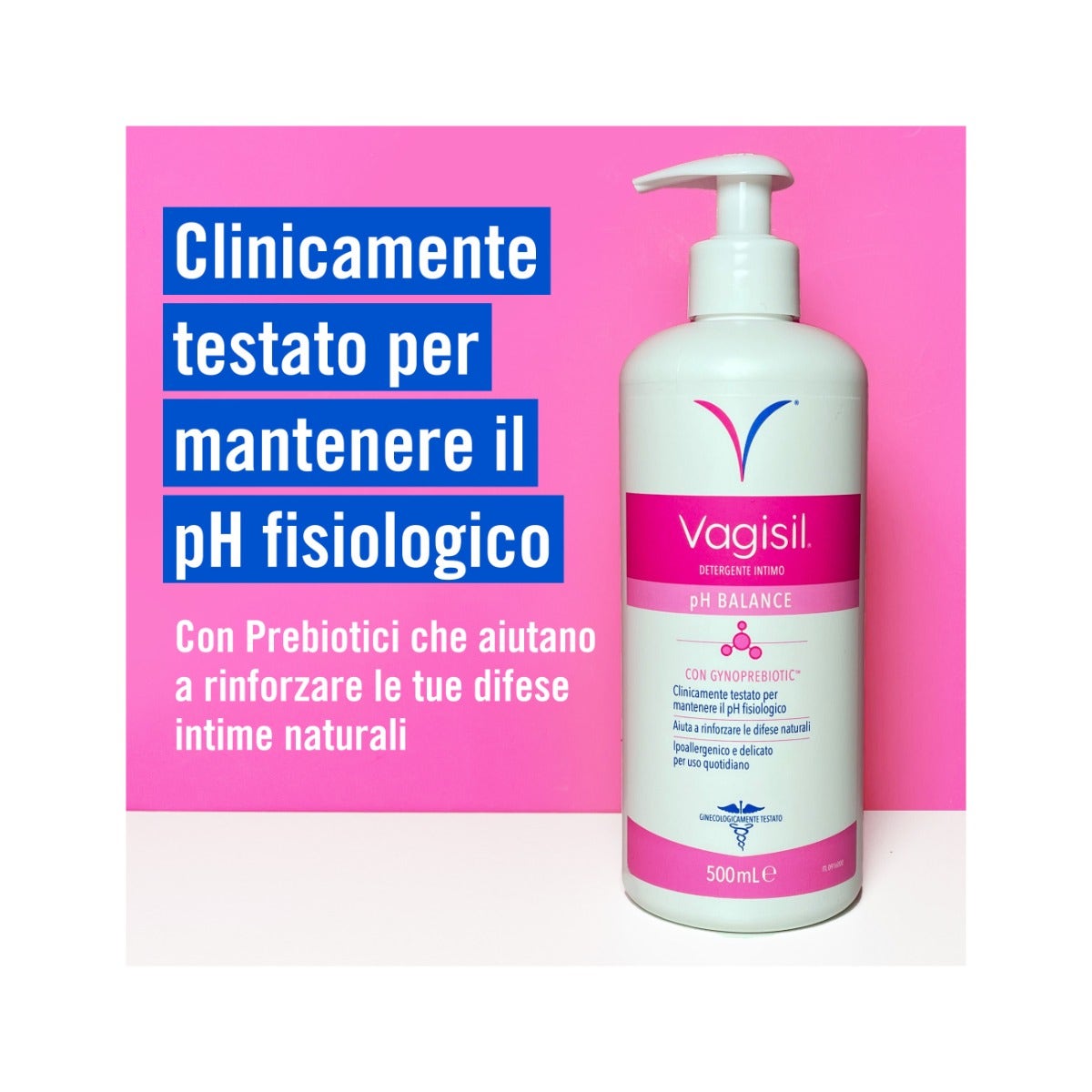 Vagisil Nettoyant intime pH Balance pour l'hygiène intime quotidienne aux prébiotiques naturels 500 ml
