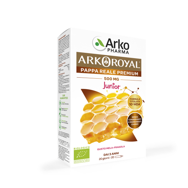 Arkoroyal Gelée Royale 500 mg Bio Junior 20 ampoules