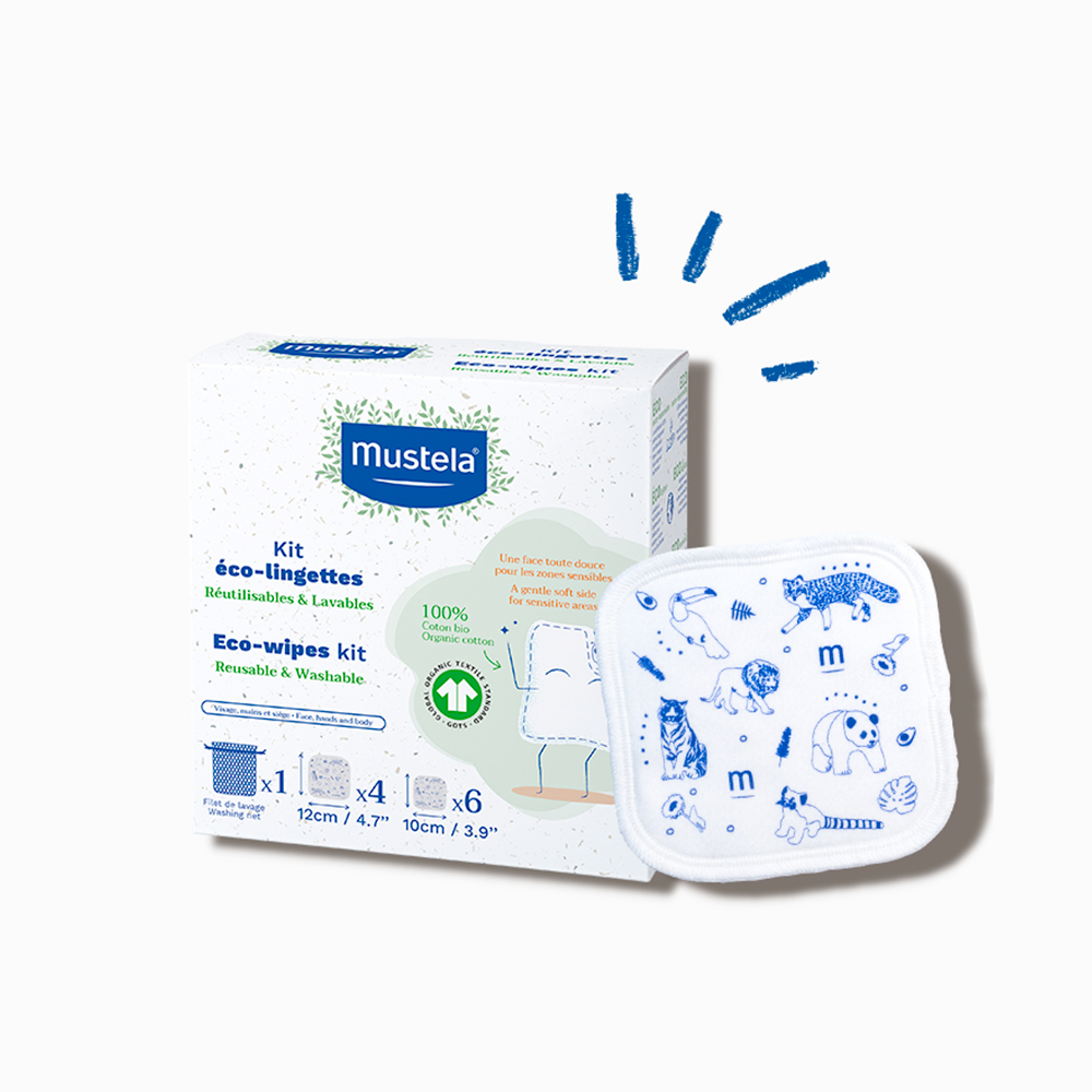 Mustela Kit de lingettes réutilisables 10 pièces