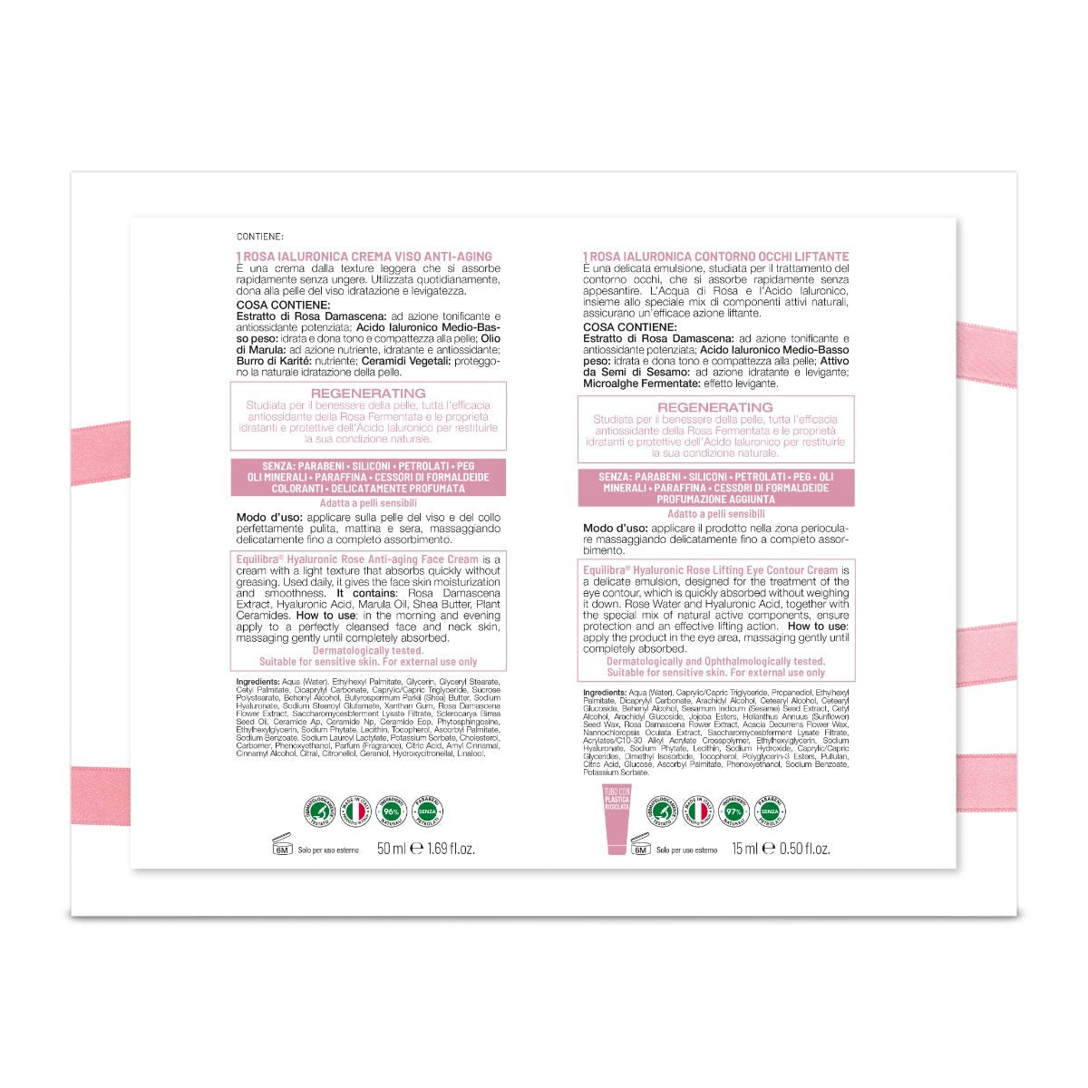 Equilibra Viso Kit Viso Rosa Ialuronica Anti-aging