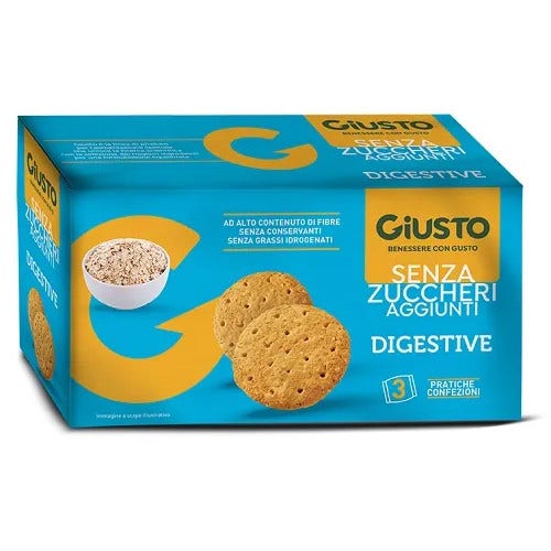 Giusto sans sucre, biscuits digestifs, 3 paquets de 75 g