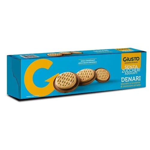 Giusto Biscuits sans sucre Denari 120 g