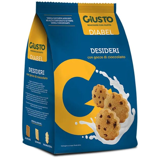 Giusto Diabel Biscuits Desideri aux pépites de chocolat 150 g