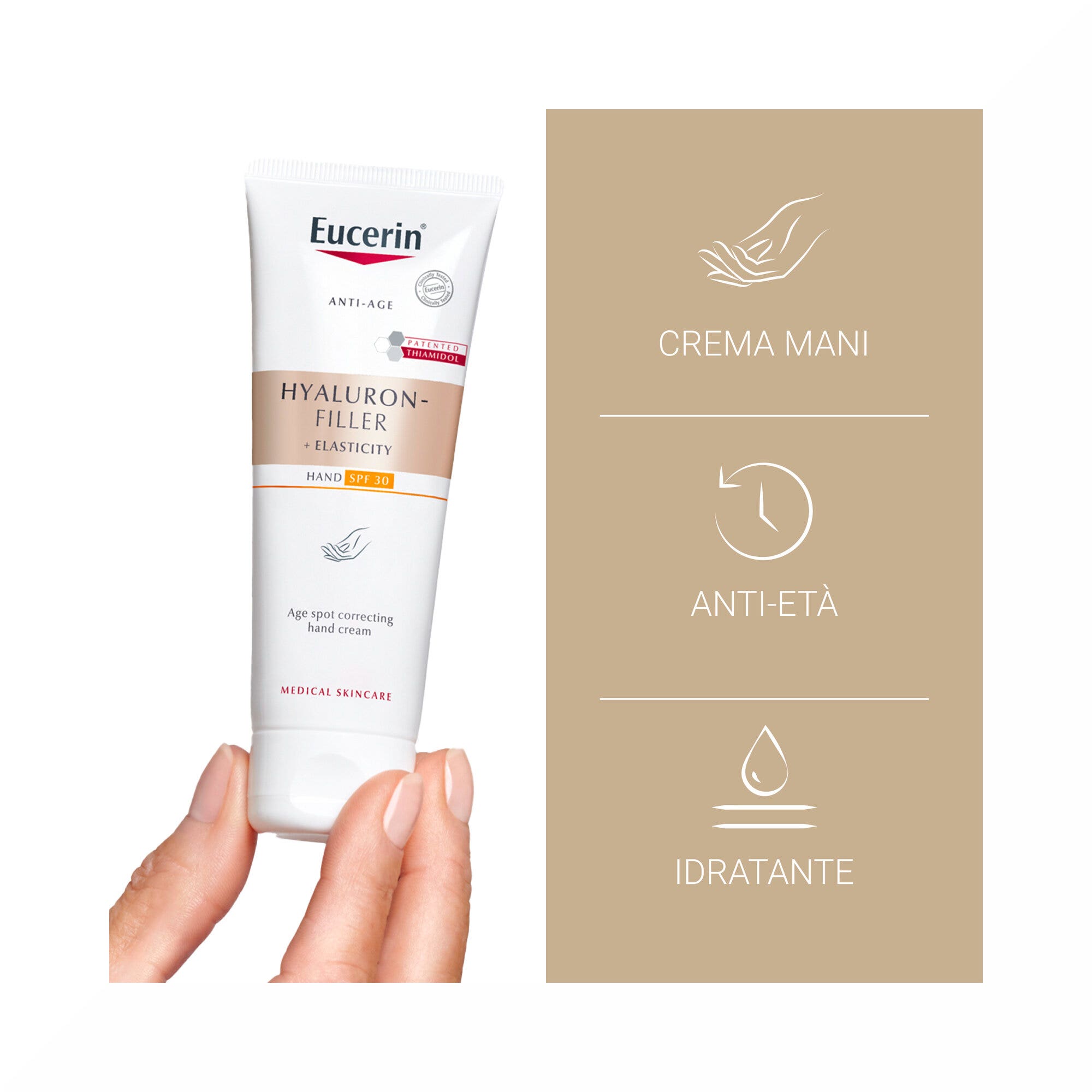Eucerin Hyaluron Filler + Elasticity Crème pour les mains anti-taches 75 ml