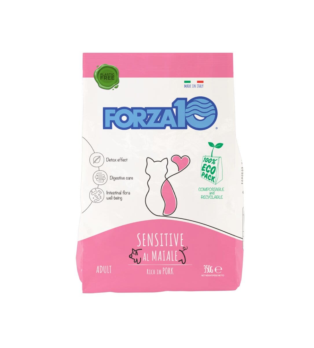Forza10 Maintenance Adult Sensitive Crocchette Al Maiale Gatti Adulti Sacco 350g