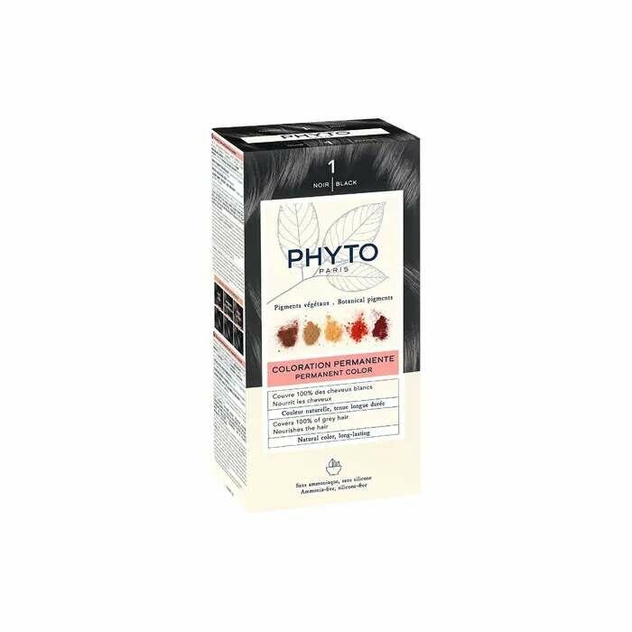 Phyto Phytocolor 1 Noir Coloration permanente pour cheveux