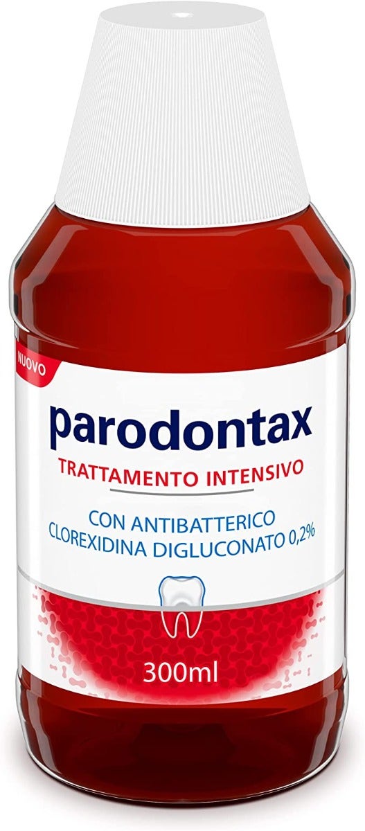 Parodontax Bain de bouche à la chlorhexidine, traitement antibactérien/antiplaque intensif, sans alcool, 300 ml