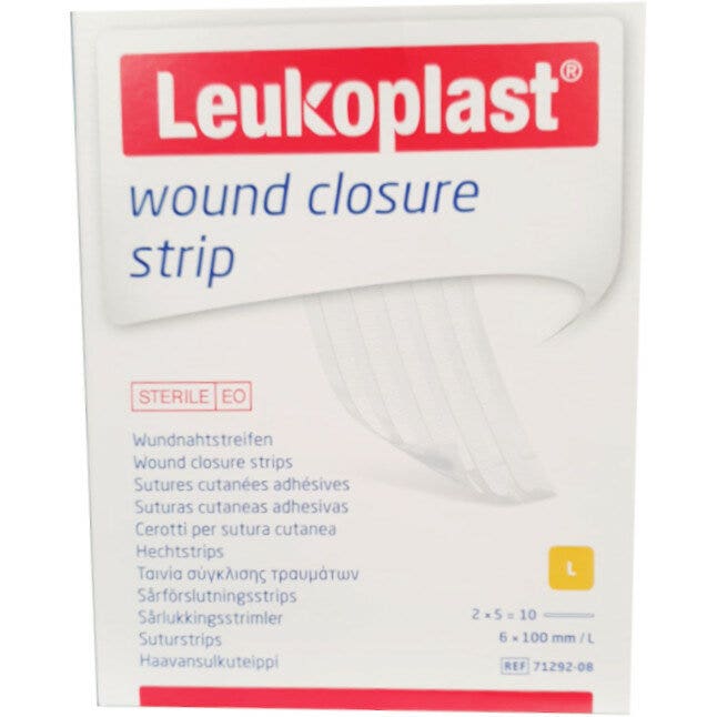 Leukoplast Wound Closure Strip Cerotti 10 Pezzi