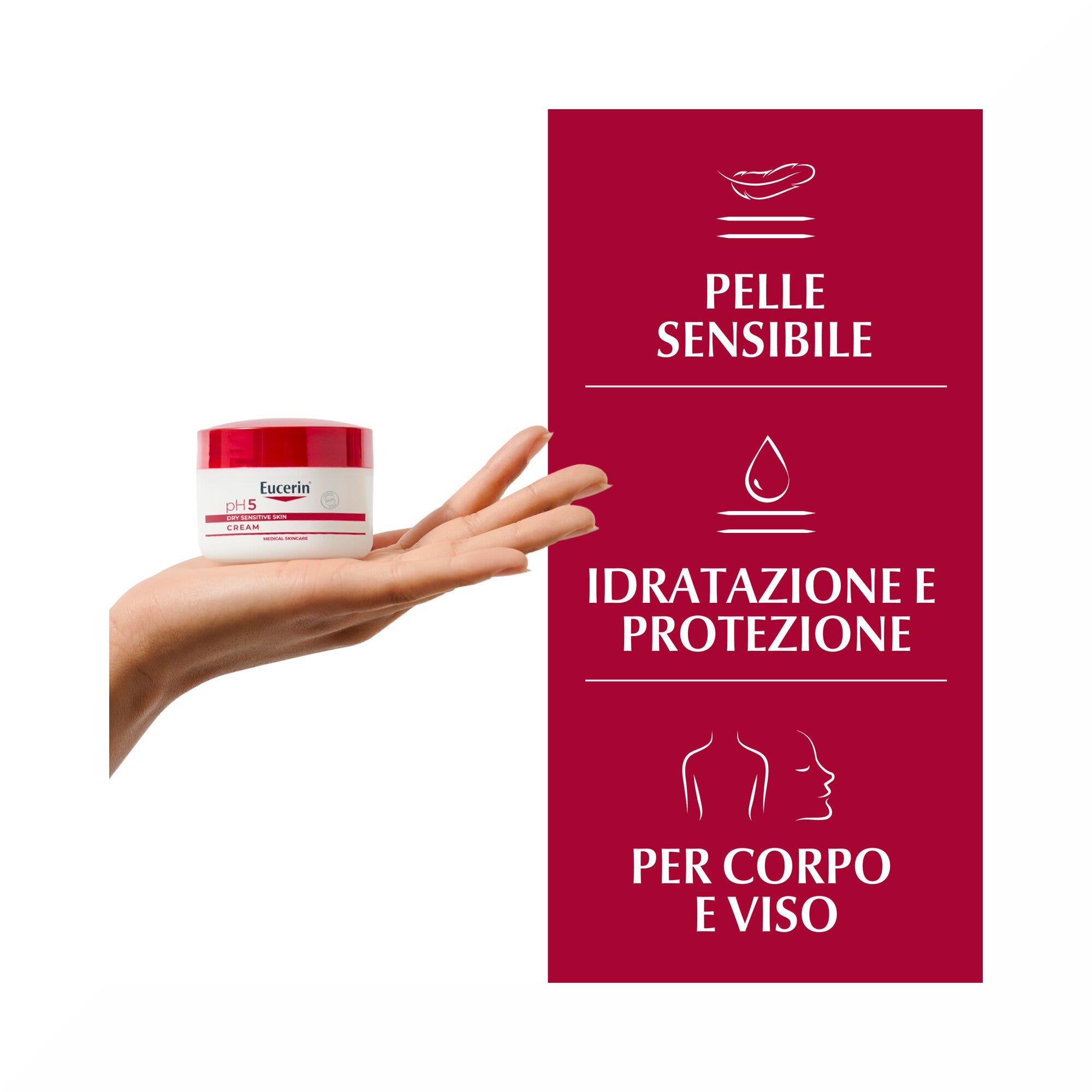 Eucerin pH5 Crema Pelle Sensibile E Secca crema corpo 75ml