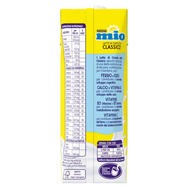 Nestlé Mio Latte Di Crescita Classico Liquido Brick 500ml