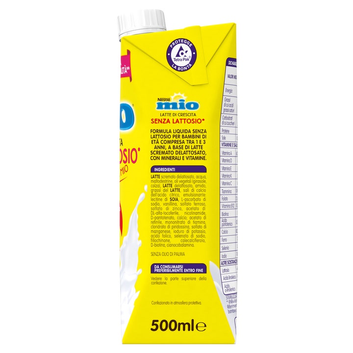 Nestlé Mio Latte Di Crescita Senza Lattosio Liquido Brick 500ml