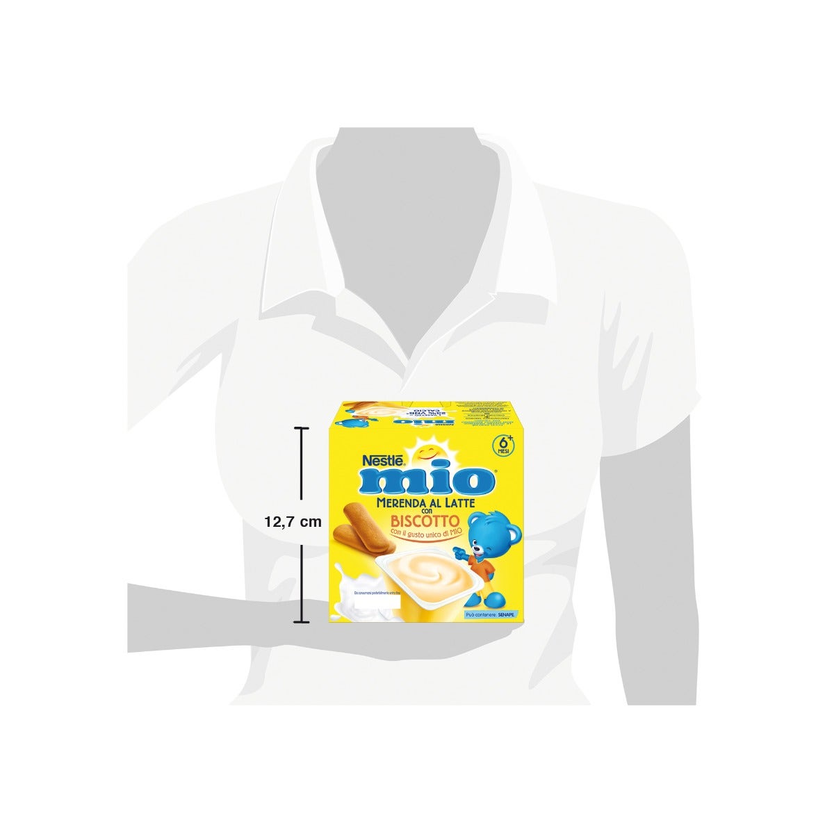 Nestlé Mio Merenda Al Latte Biscotto 4 Vasetti Da 100g