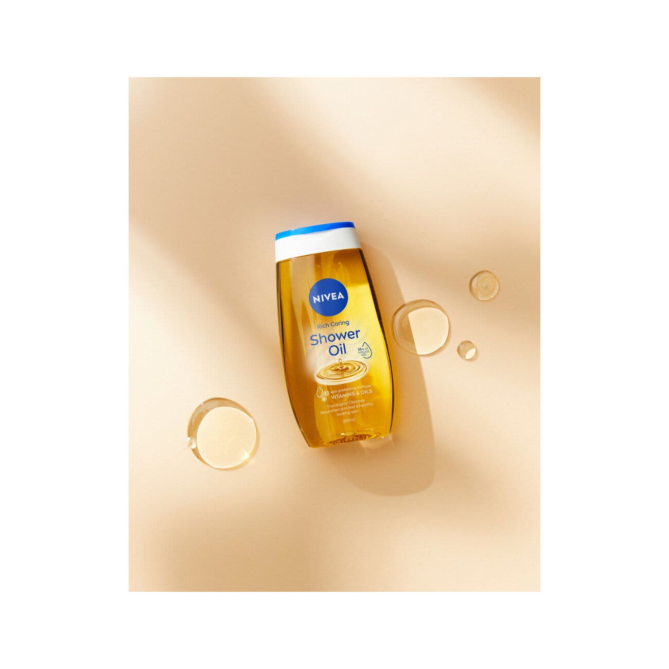 Nivea Huile de Douche Nourrissante Intense Gel Douche aux Huiles Naturelles pour une Peau Douce 200 ml