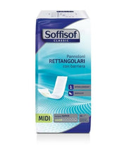 Soffisof Classic Couches pour incontinence rectangulaires avec barrière, 30 pièces