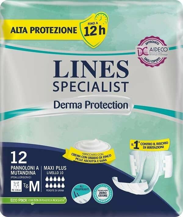 Lines Specialist Derma Protection Couches-culottes taille M, 12 pièces